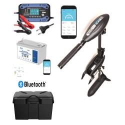 AQUARIB Jolle ALU-360 - 12 fod  - inkl. Haswing 55 lbs Motor-St Lithium-Akku &amp; Bluetooth + COVER