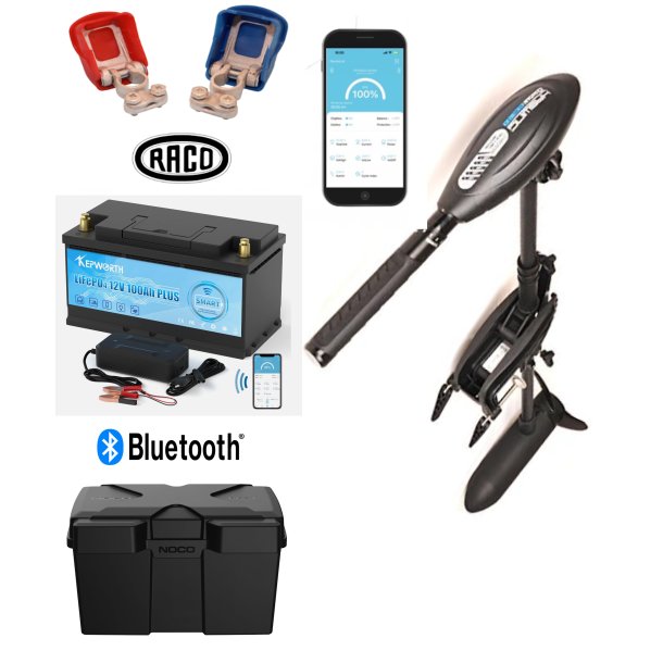 SET-PREIS � Haswing Motor-Set � 55 lbs 12V mit Lithium-Akku