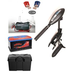 S�TPRIS - Haswing motor-s�t - 55 lbs 12v m/ 100 AH Marinebatteri